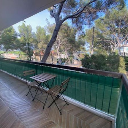 T2 Avec Clim Et Terrasse Vue Mer, Les Sablettes La Seyne-sur-Mer Luaran gambar